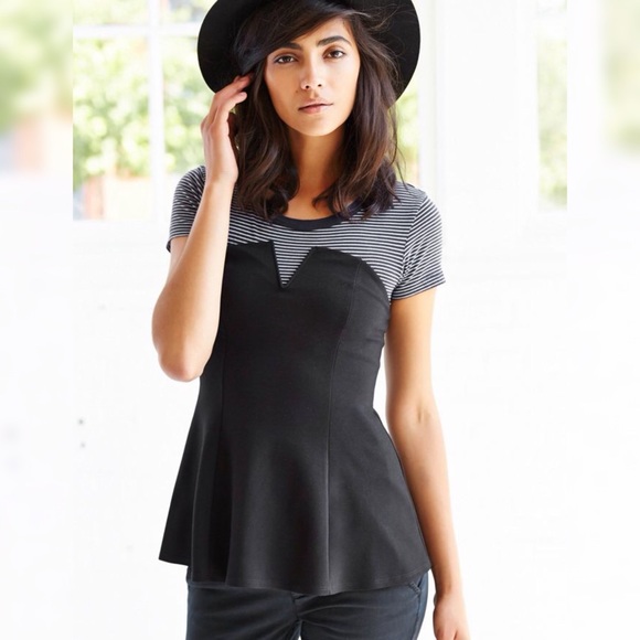 SILENCE + NOISE Black Strapless Tunic Top M - Picture 4 of 6